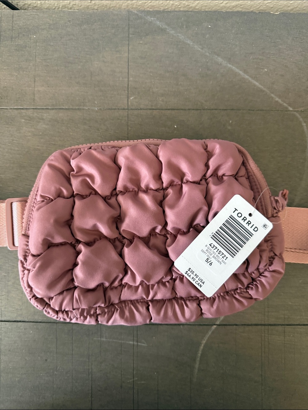 torrid rose-pink ruched mini waist bag